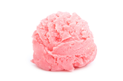 a scoop of strawberry ice cream, representing a numbered list flavor of white paper