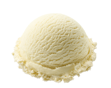 a scoop of vanilla ice cream, representing a product backgrounder flavor of white paper
