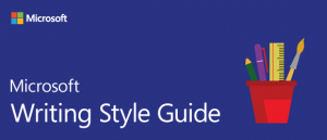 banner for Microsoft Writing Style Guide 2018