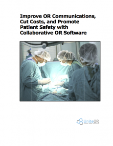 white paper cover with operating room