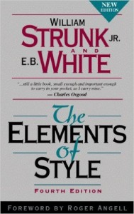 The Elements of Style, a book recommended in the list of writing tips