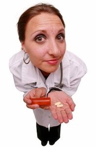 photo of doctor with some pills