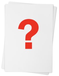 white paper with question mark