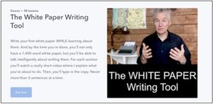screenshot of The White Paper Writing Tool