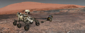 the Perseverance Rover on Mars, some elements courtesy of NASA