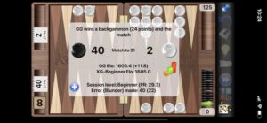 XG Mobile backgammon Beginner level
