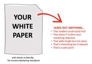 what to leave out of a white paper