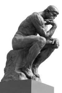 The Thinker statue by French Sculptor Rodin
