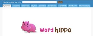 screenshot of wordhippo.com