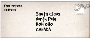 letter to Santa addressed