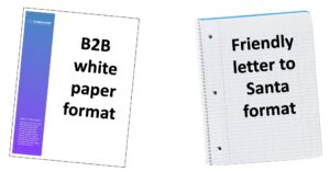 standard format for white paper and friendly letter