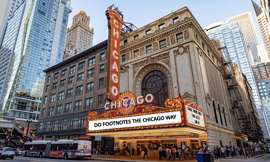 do footnotes the Chicago way