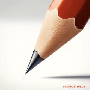 pencil about to draw a point on a piece of paper