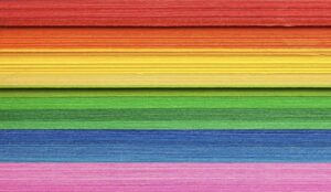 a rainbow of papers in all colours